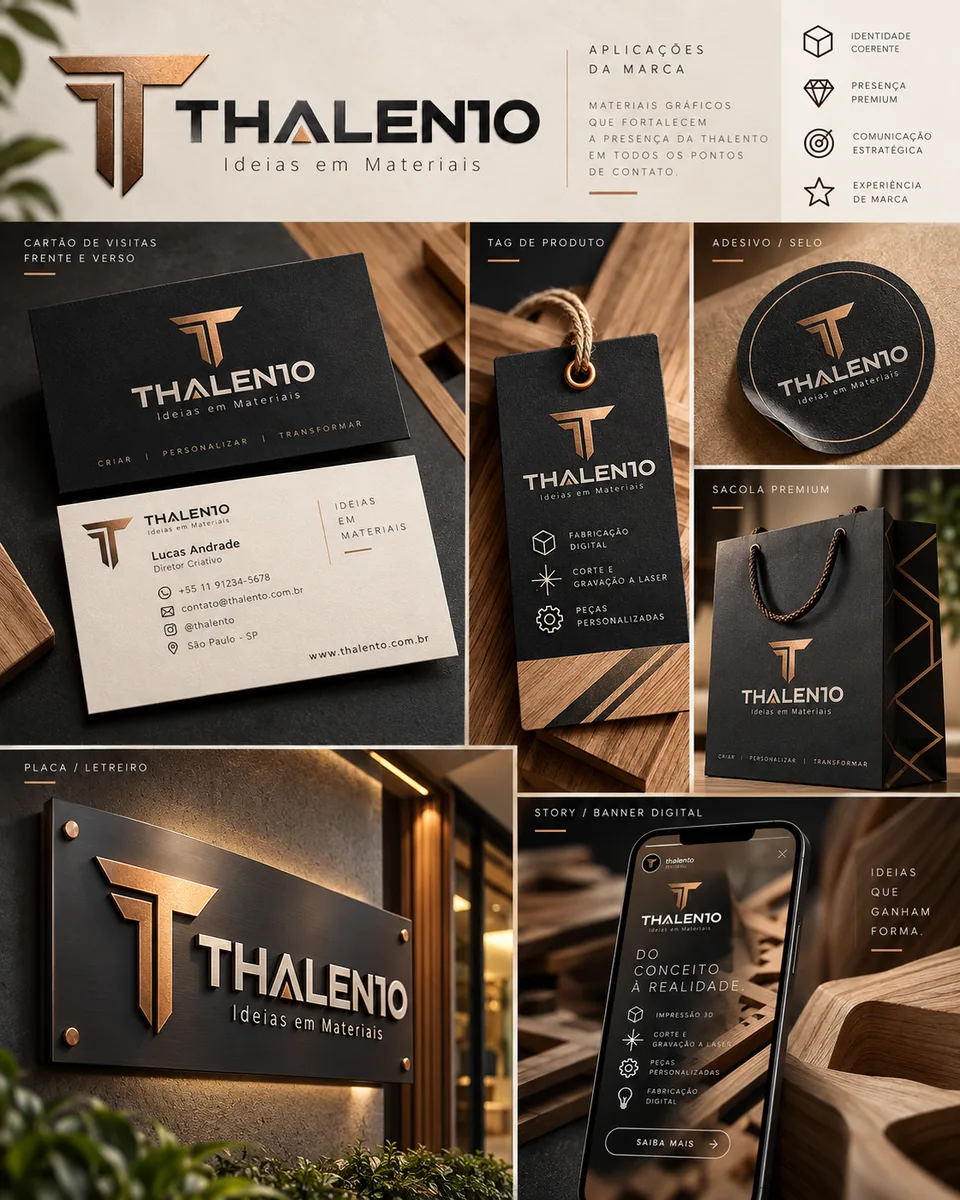 Aplicações da marca Thalento